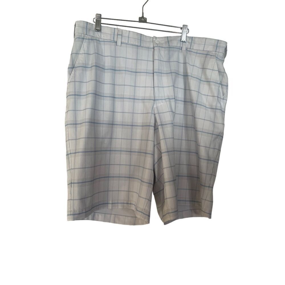 Tommy Armour Mens Multicolor Plaid Stretch Flat Front Bermuda Golf Short Size 38